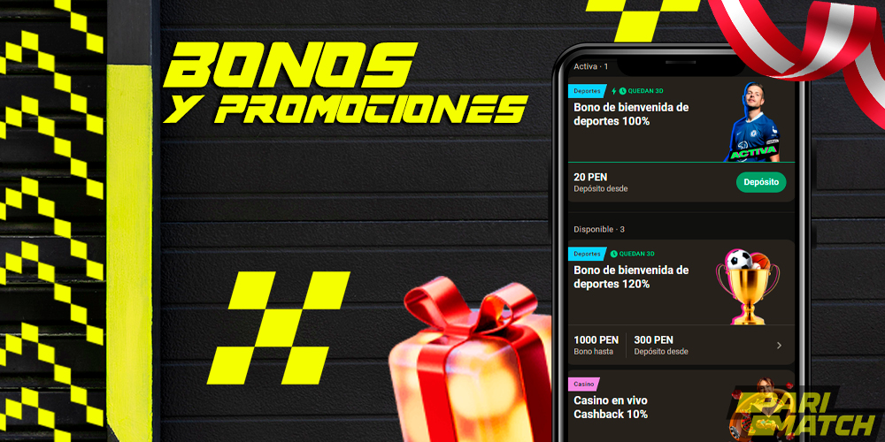 Bonos y promociones en la aplicación