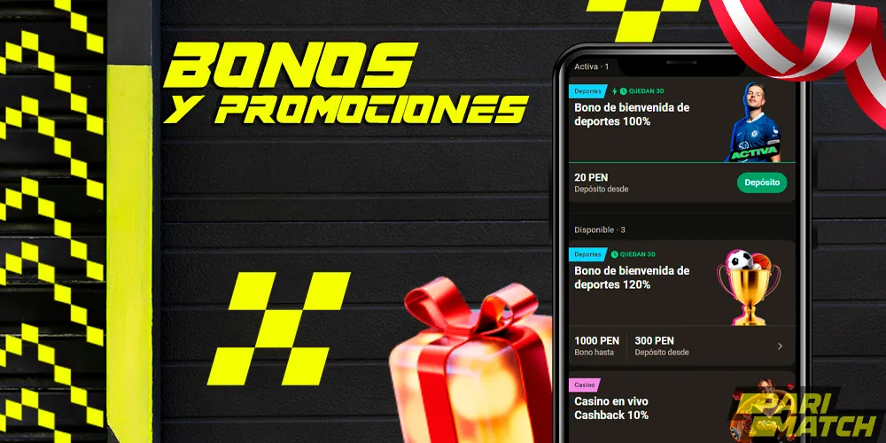 Bonos y promociones en la aplicación