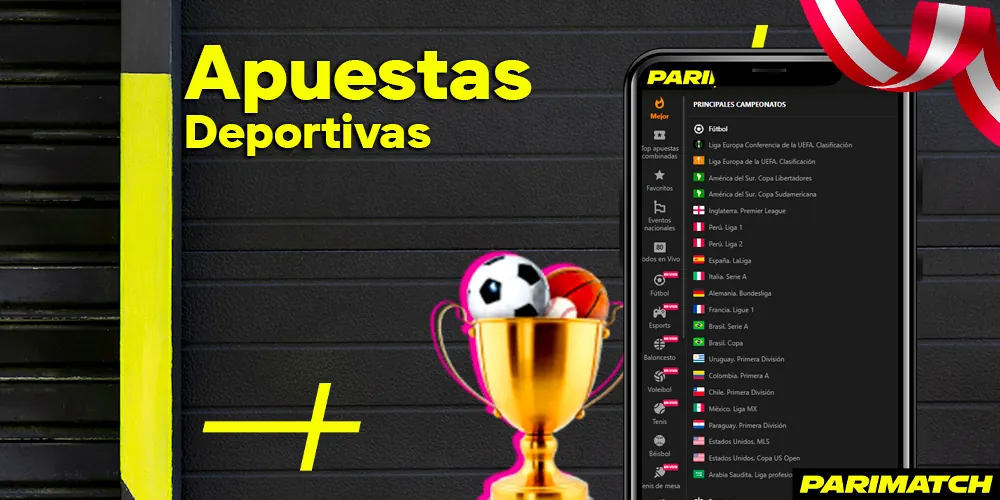 Apuestas a diversos deportes en la app
