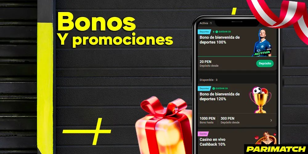 Bonos y promociones en la aplicación